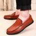 Men Casual Breathable Genuine Leather Slip On Oxfords Moc Toe Shoes Men Casual Breathable Genuine Leather Slip On Oxfords Moc Toe Shoes