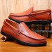Men Casual Breathable Genuine Leather Slip On Oxfords Moc Toe Shoes Men Casual Breathable Genuine Leather Slip On Oxfords Moc Toe Shoes