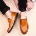 Men Casual Breathable Genuine Leather Slip On Oxfords Moc Toe Shoes Men Casual Breathable Genuine Leather Slip On Oxfords Moc Toe Shoes