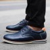 Men Soft Genuine Leather Lace Up Oxfords Shoes Men Soft Genuine Leather Lace Up Oxfords Shoes