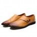 Men Genuine Leather Casual Business Hook Loop Driving Oxfords Men Genuine Leather Casual Business Hook Loop Driving Oxfords