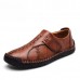Menico Men Soft Sole Hand Stitching Genuine Leather Flat Oxfords Shoes Menico Men Soft Sole Hand Stitching Genuine Leather Flat Oxfords Shoes
