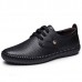 Men Breathable Hollow Out Genuine Leather Casual Oxfords Flats Men Breathable Hollow Out Genuine Leather Casual Oxfords Flats