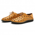 Men Casual Hand Stitching Hollow Outs Genuine Leather Oxfords Men Casual Hand Stitching Hollow Outs Genuine Leather Oxfords