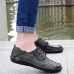 Men Soft Leather Breathable Hollow Out Oxfords Lace Up Walking Shoes Men Soft Leather Breathable Hollow Out Oxfords Lace Up Walking Shoes