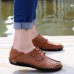 Men Soft Leather Breathable Hollow Out Oxfords Lace Up Walking Shoes Men Soft Leather Breathable Hollow Out Oxfords Lace Up Walking Shoes