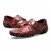 Men Casual Soft Hook Loop Genuine Leather Oxfords Men Casual Soft Hook Loop Genuine Leather Oxfords