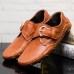 Men Casual Soft Hook Loop Genuine Leather Oxfords Men Casual Soft Hook Loop Genuine Leather Oxfords