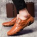 Men Casual Soft Hook Loop Genuine Leather Oxfords Men Casual Soft Hook Loop Genuine Leather Oxfords