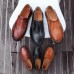 Men Genuine Leather Hand Stitching Casual Business Oxfords Men Genuine Leather Hand Stitching Casual Business Oxfords