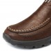 Menico Men Casual Comfy Soft Moc Toe Slip On Leather Oxfords Menico Men Casual Comfy Soft Moc Toe Slip On Leather Oxfords