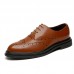 Men Brogue Carved Dress Shoes Microfiber Business Oxfords Men Brogue Carved Dress Shoes Microfiber Business Oxfords