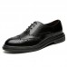 Men Brogue Carved Dress Shoes Microfiber Business Oxfords Men Brogue Carved Dress Shoes Microfiber Business Oxfords