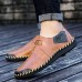 Hand Stitching Splicing Genuine Leather Casual Soft Oxfords Hand Stitching Splicing Genuine Leather Casual Soft Oxfords