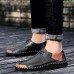 Hand Stitching Splicing Genuine Leather Casual Soft Oxfords Hand Stitching Splicing Genuine Leather Casual Soft Oxfords