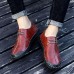 Hand Stitching Splicing Genuine Leather Casual Soft Oxfords Hand Stitching Splicing Genuine Leather Casual Soft Oxfords