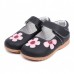 Cute Flower Artificial Leather Hook Loop Girls Dress Shoes Cute Flower Artificial Leather Hook Loop Girls Dress Shoes