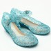 Frozenly Elsa Princess Crystal Hole Sandals Girls Cosplay Girl Shoes Blue Frozenly Elsa Princess Crystal Hole Sandals Girls Cosplay Girl Shoes Blue