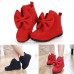 Winter Baby Kids Girls Dancing Shoes Adornment Santa Christmas Gift Princess Leather Flats Bowknot Short Boots Winter Baby Kids Girls Dancing Shoes Adornment Santa Christmas Gift Princess Leather Flats Bowknot Short Boots