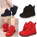 Winter Baby Kids Girls Dancing Shoes Adornment Santa Christmas Gift Princess Leather Flats Bowknot Short Boots Winter Baby Kids Girls Dancing Shoes Adornment Santa Christmas Gift Princess Leather Flats Bowknot Short Boots