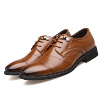 Men Brogue Carved Dress Shoes Business Casual Oxfords