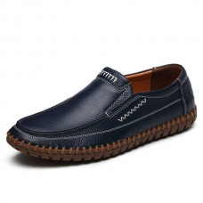Banggood Shoes Men Genuine Leather Hand Stitching Soft Sole Slip On Oxfords