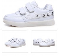 Kids Colorful LED Shoes Sneakers Light Up Sports Shoes Dance Magic Tapes
